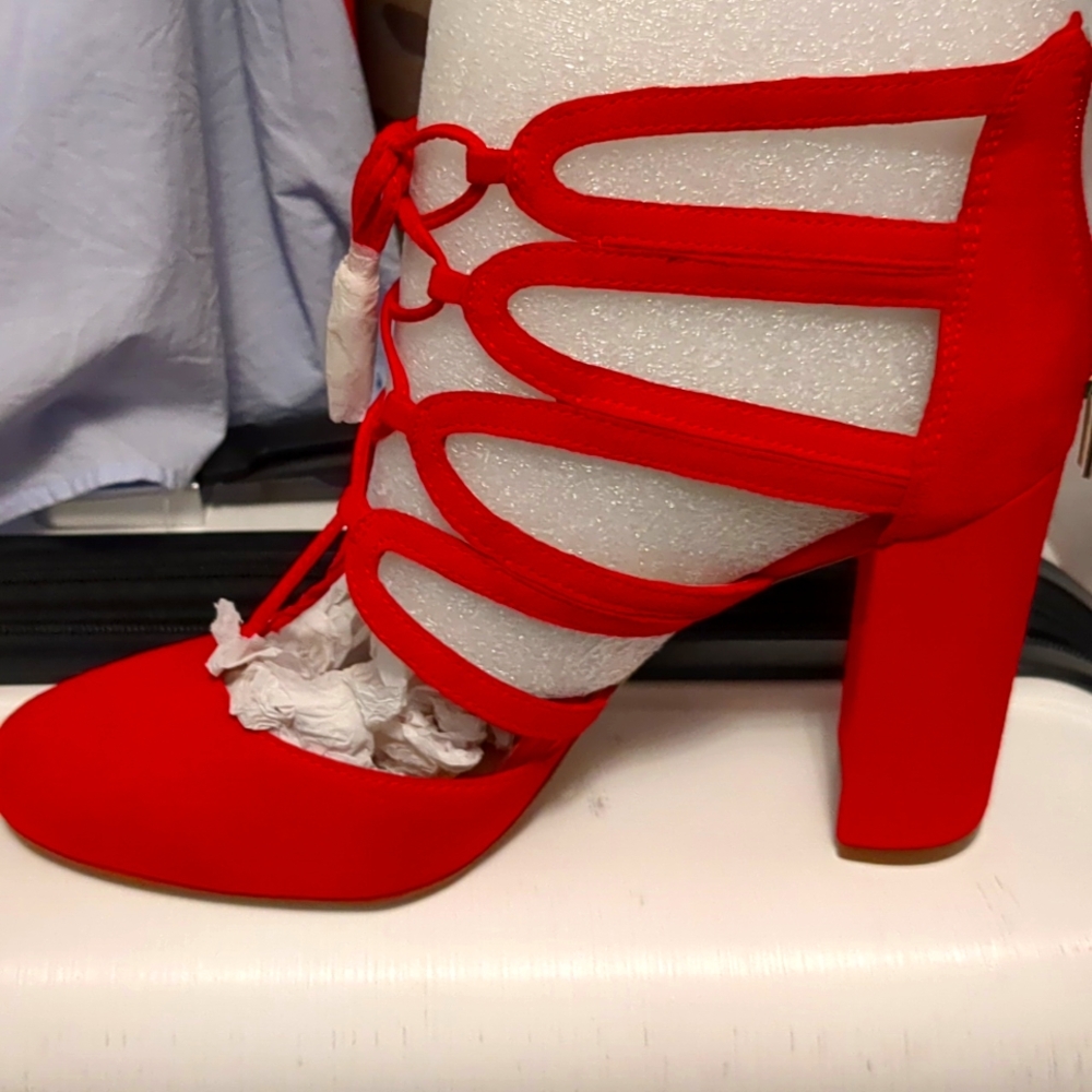 New Vince Camuto Red suede shoes